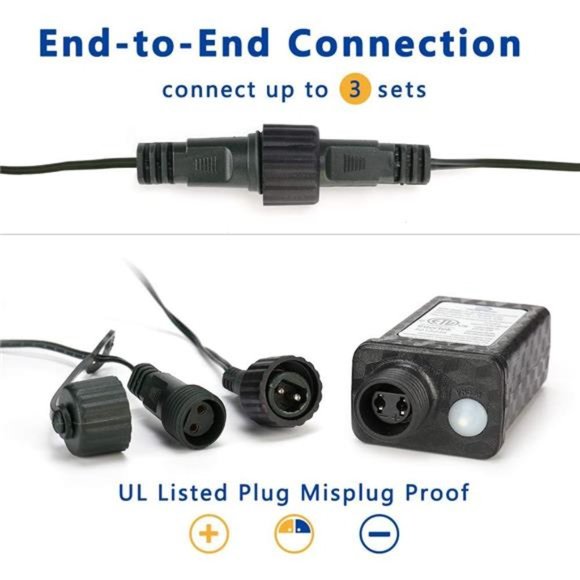 Halloween Net Lights, Connectable 12ft x 5ft 360 LED Orange Net Lights, 8 Modes - Picture 4 of 7